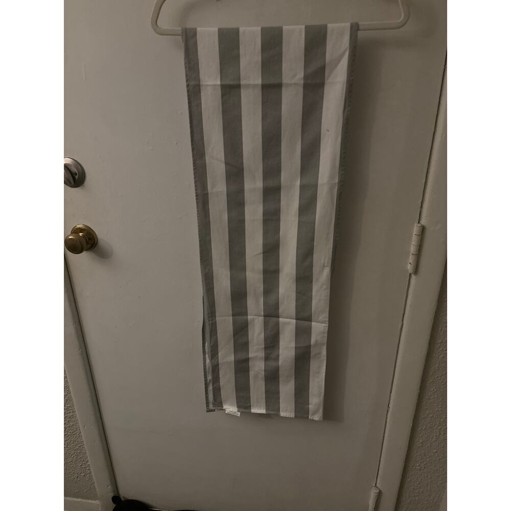 Gray & White Striped Table Runner 12 x 68 Home Decor  Holiday Special Occasions